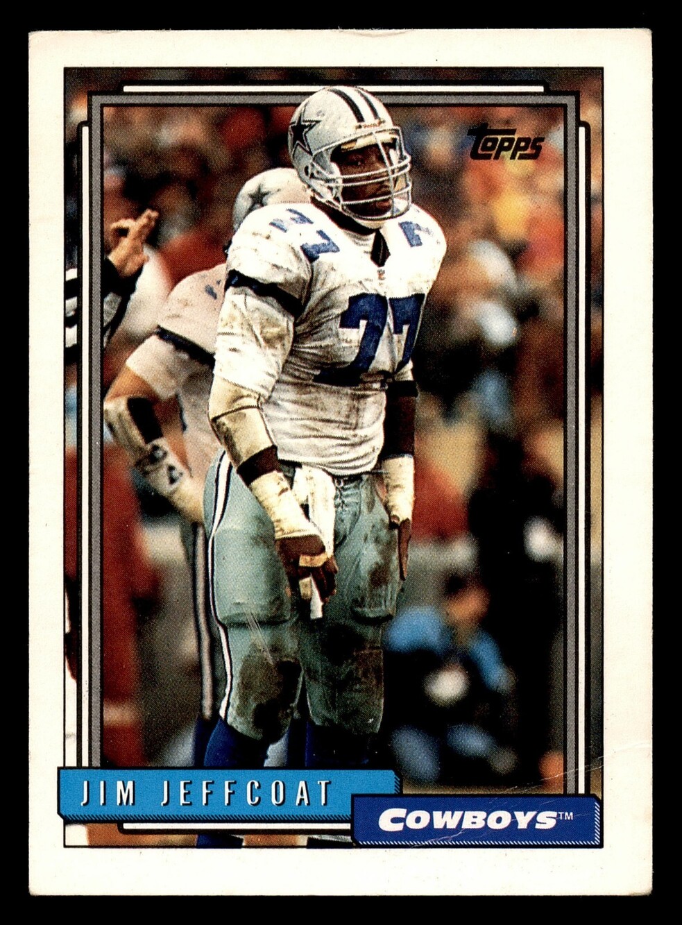 1992 Topps #617 Jim Jeffcoat Football Card Dallas Cowboys